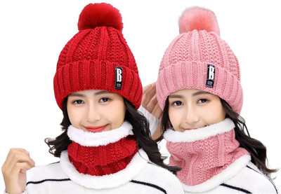 Dressify Self Design Beanie Cap(Pack of 4)