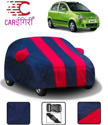 Carigiri Car Cover For Chevrolet Spark (With Mirror Pockets)(Red, Blue)