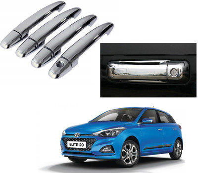 AuTO ADDiCT Car Chrome Handles DOOR Latch cover set of 4 Pcs FOR Hyundai Elite I20 (2014-2019) Car Grab Handle Cover