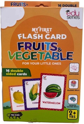 Kiddie Castle My First Vegetables and Fruits Flash Cards Pack of 16 Cards(Multicolor)