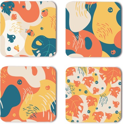 whats your kick Square Wood Coaster Set(Pack of 4)