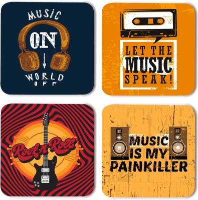 whats your kick Square Wood Coaster Set(Pack of 4)