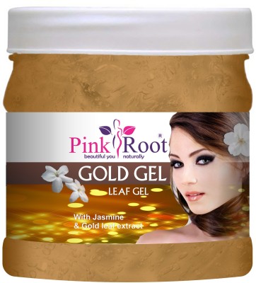 PINKROOT Gold Gel With Jasmine & Gold leaf extract for Skin Brightening | Anti Ageing(500 ml)