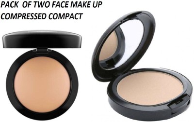 MYEONG PACK OF TWO OIL CONTROL MATTE FINISH NORMAL TO DRY SKIN COMPACT Compact(IVORY, BEIGE, 30 g)