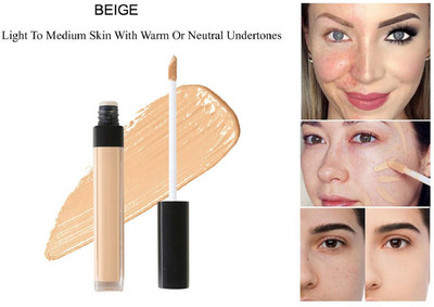 BLUEMERMAID High-coverage Concealer Vegan LONG LASTING , WATERPROOF LIQUID CONCEALER Concealer(Light Ivory, 6 ml)
