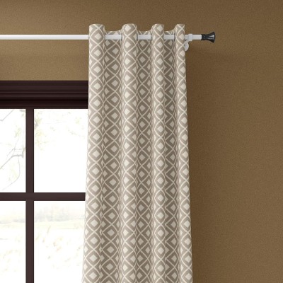 Nakoda Export 153 cm (5 ft) Polyester, Silk Room Darkening Window Curtain Single Curtain(Printed, White, Grey)