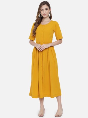 ALL WAYS YOU Women A-line Yellow Dress