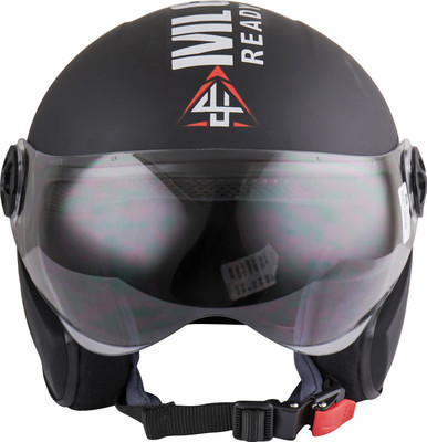 4U SUPREME Icon black Motorbike Helmet(Black)