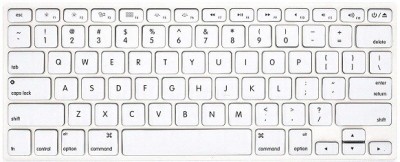 Nsinc Keyboard Protector for MacBook Air - Silicone Keyboard Skin Protector Cover (White) laptop Keyboard Skin(Black, White)