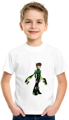 Shubham designer gallery Boys Printed Pure Cotton Regular T Shirt(Multicolor, Pack of 1)