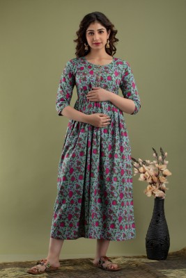 RS VALUE STORE Anarkali Gown(Grey)
