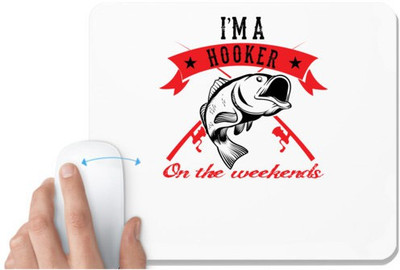 UDNAG White Mousepad 'Hooker | I'M A hooker' for Computer / PC / Laptop [230 x 200 x 5mm] Mousepad(White)