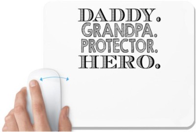 UDNAG White Mousepad 'Father | daddy grandpa protector' for Computer / PC / Laptop [230 x 200 x 5mm] Mousepad(White)