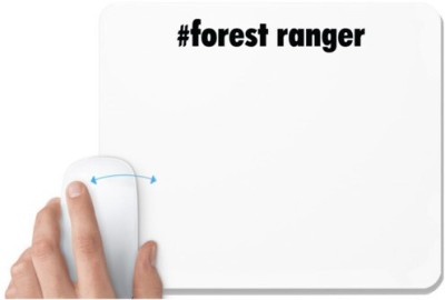 UDNAG White Mousepad '| forest ranger' for Computer / PC / Laptop [230 x 200 x 5mm] Mousepad(White)