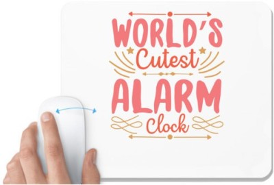 UDNAG White Mousepad 'Alarm clock | world’s cutest alarm clock' for Computer / PC / Laptop [230 x 200 x 5mm] Mousepad(White)