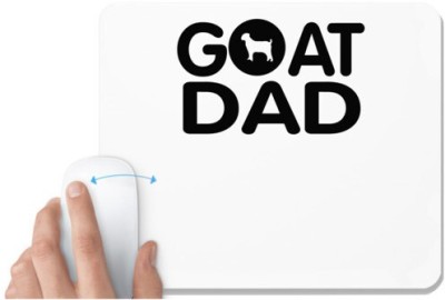 UDNAG White Mousepad 'Father | goat dad' for Computer / PC / Laptop [230 x 200 x 5mm] Mousepad(White)