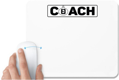 UDNAG White Mousepad '| coach-a' for Computer / PC / Laptop [230 x 200 x 5mm] Non Slip Base Mousepad(White)