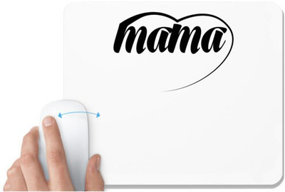 UDNAG White Mousepad 'Mother | mama' for Computer / PC / Laptop [230 x 200 x 5mm] Non Slip Base Mousepad(White)