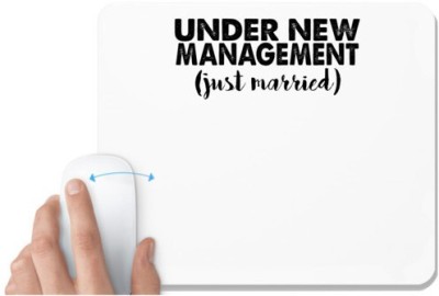 UDNAG White Mousepad 'Couple | nder new management' for Computer / PC / Laptop [230 x 200 x 5mm] Mousepad(White)