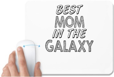 UDNAG White Mousepad 'Mother | best mom in the galaxy,' for Computer / PC / Laptop [230 x 200 x 5mm] Mousepad(White)