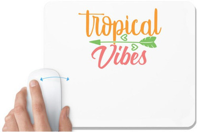 UDNAG White Mousepad 'Summer | Tropical Vibes' for Computer / PC / Laptop [230 x 200 x 5mm] Mousepad(White)