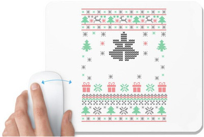 UDNAG White Mousepad 'Illustration | Template 19' for Computer / PC / Laptop [230 x 200 x 5mm] Non Slip Base Mousepad(White)