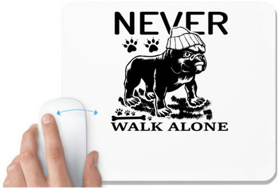 UDNAG White Mousepad 'Dog | 6 Never' for Computer / PC / Laptop [230 x 200 x 5mm] Mousepad(White)