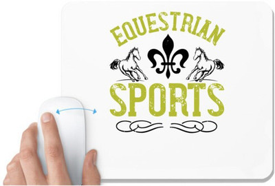 UDNAG White Mousepad 'Horse | equestrian sports' for Computer / PC / Laptop [230 x 200 x 5mm] Non Slip Base Mousepad(White)