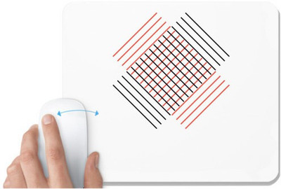 UDNAG White Mousepad 'Art | Line Art' for Computer / PC / Laptop [230 x 200 x 5mm] Non Slip Base Mousepad(White)