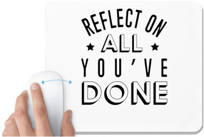 UDNAG White Mousepad '| REFLECT ON' for Computer / PC / Laptop [230 x 200 x 5mm] Non Slip Base Mousepad(White)