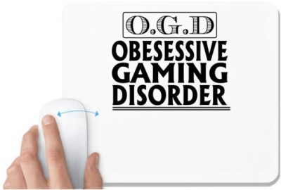 UDNAG White Mousepad 'Game | o.g.d. obsessive' for Computer / PC / Laptop [230 x 200 x 5mm] Mousepad(White)