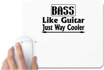 UDNAG White Mousepad 'Guitar | bass like guiter' for Computer / PC / Laptop [230 x 200 x 5mm] Non Slip Base Mousepad(White)