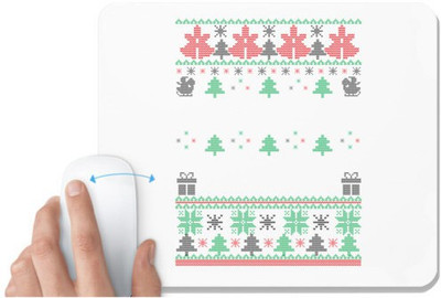 UDNAG White Mousepad 'Illustration | Template 16' for Computer / PC / Laptop [230 x 200 x 5mm] Non Slip Base Mousepad(White)