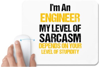 UDNAG White Mousepad 'Engineer | I am an engineer' for Computer / PC / Laptop [230 x 200 x 5mm] Mousepad(White)