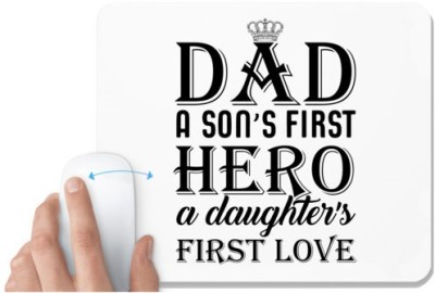 UDNAG White Mousepad 'Father | Dad' for Computer / PC / Laptop [230 x 200 x 5mm] Mousepad(White)