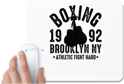 UDNAG White Mousepad 'Boxing | Boxing 1992' for Computer / PC / Laptop [230 x 200 x 5mm] Mousepad(White)
