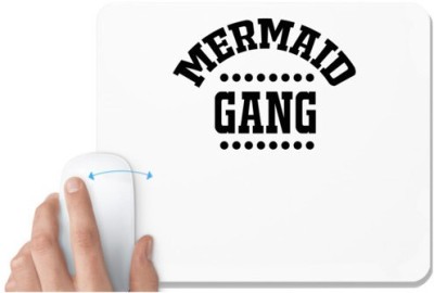 UDNAG White Mousepad 'Mermaid | MERMAID GANG' for Computer / PC / Laptop [230 x 200 x 5mm] Mousepad(White)