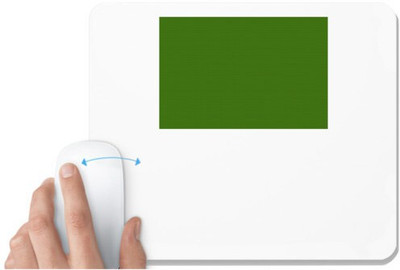 UDNAG White Mousepad '| Green Background' for Computer / PC / Laptop [230 x 200 x 5mm] Non Slip Base Mousepad(White)
