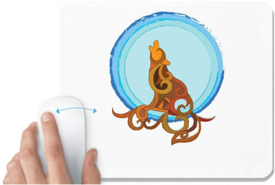 UDNAG White Mousepad 'Illustration | Dog Art' for Computer / PC / Laptop [230 x 200 x 5mm] Non Slip Base Mousepad(White)