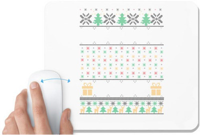 UDNAG White Mousepad 'Illustration | Template 30' for Computer / PC / Laptop [230 x 200 x 5mm] Mousepad(White)