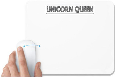 UDNAG White Mousepad 'unicorn queen | unicorn queen' for Computer / PC / Laptop [230 x 200 x 5mm] Non Slip Base Mousepad(White)