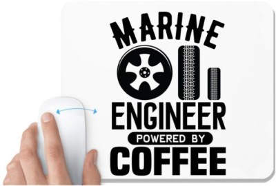 UDNAG White Mousepad 'Marine Engineer | Marine' for Computer / PC / Laptop [230 x 200 x 5mm] Mousepad(White)