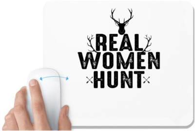 UDNAG White Mousepad 'hunter | Real Women' for Computer / PC / Laptop [230 x 200 x 5mm] Mousepad(White)