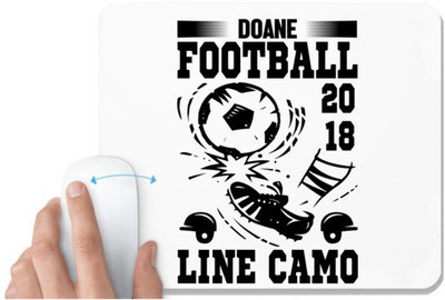 UDNAG White Mousepad 'Football | Doane football' for Computer / PC / Laptop [230 x 200 x 5mm] Non Slip Base Mousepad(White)