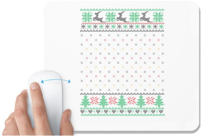 UDNAG White Mousepad 'Illustration | Template 36' for Computer / PC / Laptop [230 x 200 x 5mm] Non Slip Base Mousepad(White)