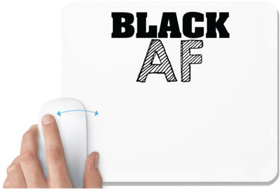 UDNAG White Mousepad '| black af' for Computer / PC / Laptop [230 x 200 x 5mm] Mousepad(White)