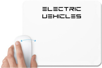 UDNAG White Mousepad 'Engineer | Electric Vehicle' for Computer / PC / Laptop [230 x 200 x 5mm] Non Slip Base Mousepad(White)