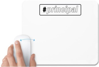 UDNAG White Mousepad '| principal-a' for Computer / PC / Laptop [230 x 200 x 5mm] Mousepad(White)