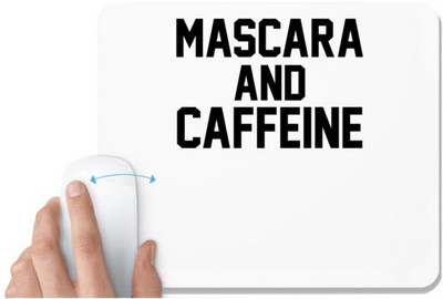 UDNAG White Mousepad 'Makeup | mascara' for Computer / PC / Laptop [230 x 200 x 5mm] Non Slip Base Mousepad(White)