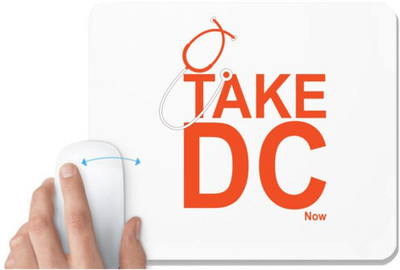 UDNAG White Mousepad 'Doctor, Nurse | Nurse Take DC' for Computer / PC / Laptop [230 x 200 x 5mm] Non Slip Base Mousepad(White)